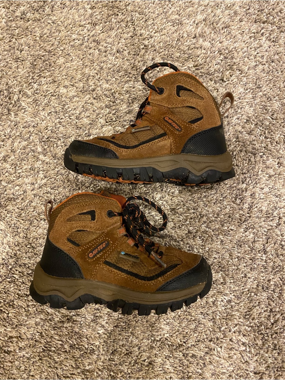 Hi-Tec Brown and Black Kids Hiking Boots